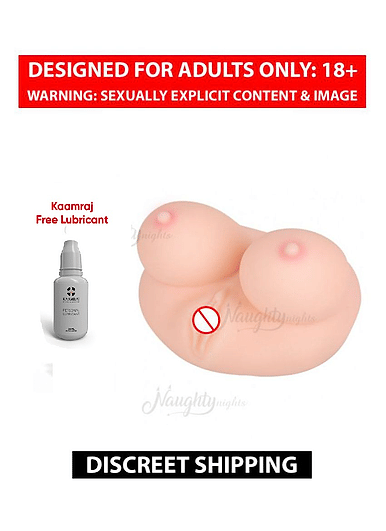 2 In 1 Breast + Vagina Masturbator Sex Toy For Men By Naughty Nights + Free  Lubricant