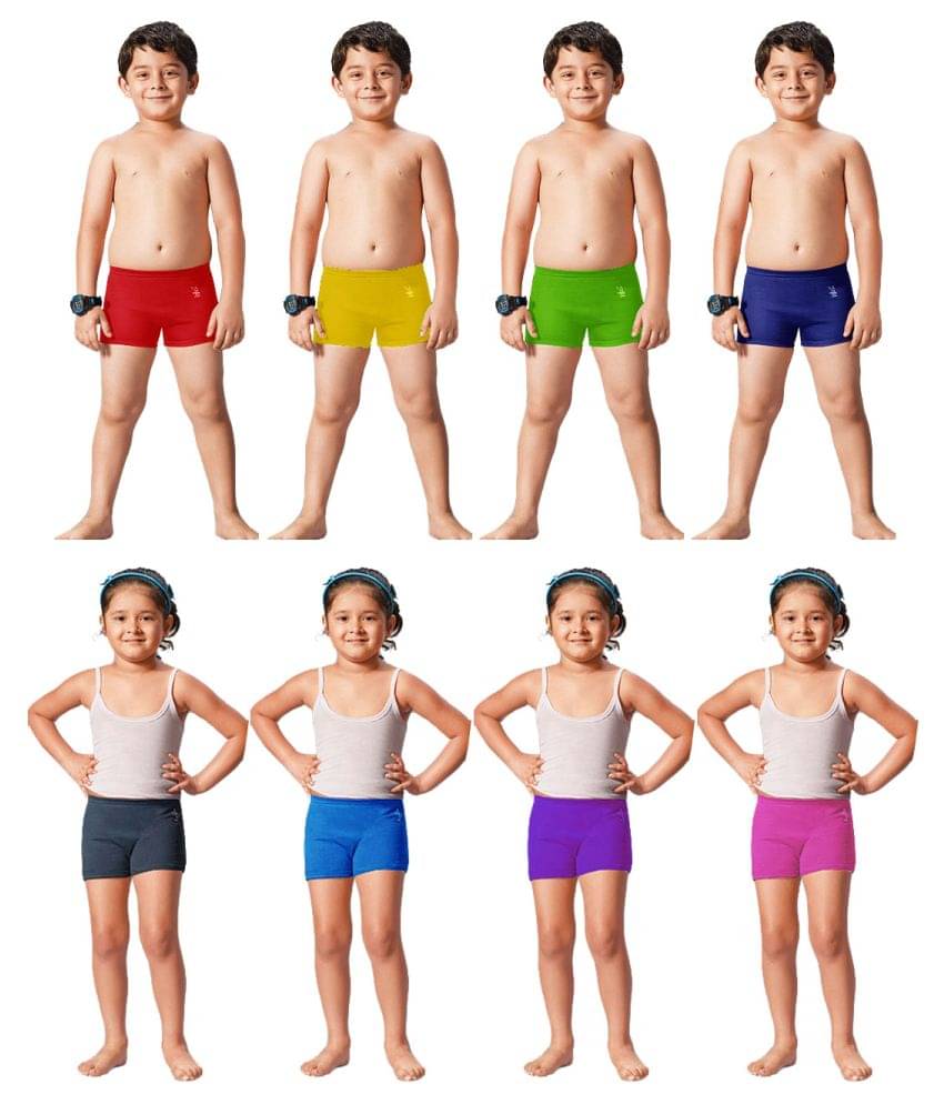 Dixcy Josh Cotton Plain Multicolour Shorty for Kids/Boys/Girls - Pack of 8 Dixcy Josh Cotton Plain Multicolour Shorty for Kids/Boys/Girls - Pack of 8