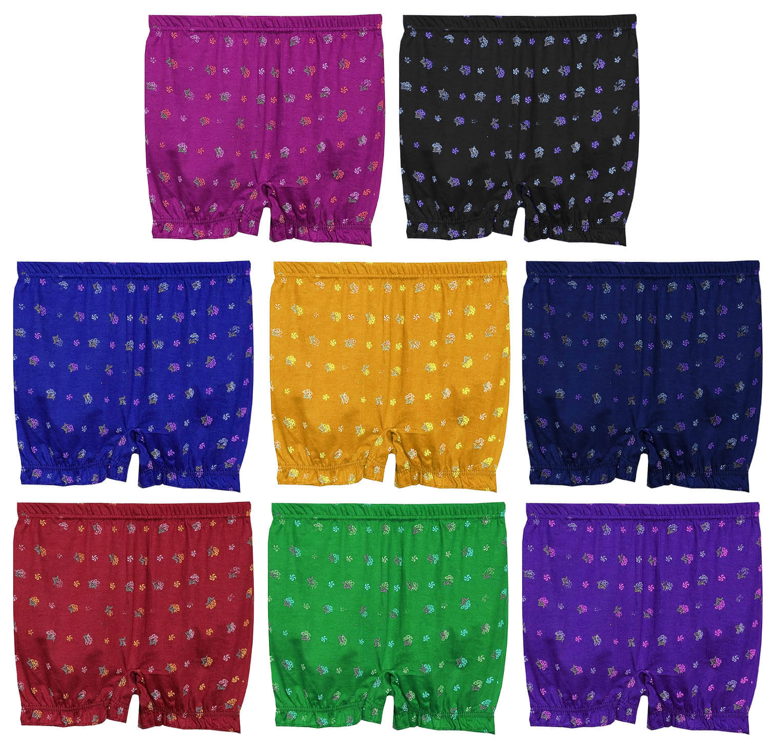     			dixcy josh - Multi Cotton Girls Bloomers ( Pack of 8 )