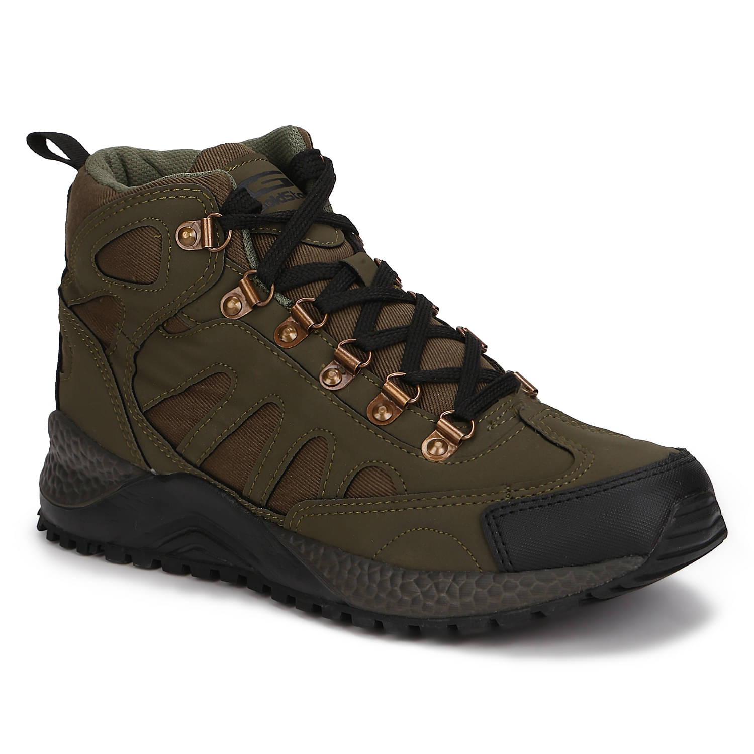     			GOLDSTAR Olive Running Shoes