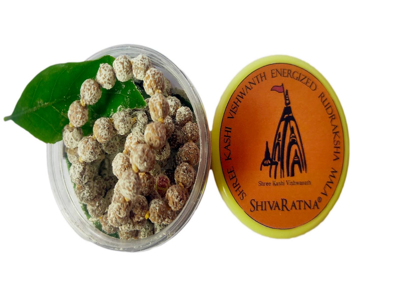 ShivaRatna Energized Rudraksha Mala 108+1 Beads (Energized from Kashi Viswanaath Temple with Bhasmi & Belpatra) ShivaRatna Energized Rudraksha Mala 108+1 Beads (Energized from Kashi Viswanaath Temple with Bhasmi & Belpatra)