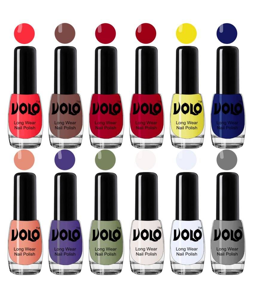 VOLO Best Affordable FullYear Collection Nail Polish Combo 12 Pcs Multi Glossy 60 mL VOLO Best Affordable FullYear Collection Nail Polish Combo 12 Pcs Multi Glossy 60 mL