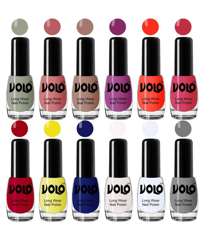     			VOLO True Wear High Gloss Impresso Nail Polish Sets of 12  Multi Glossy 60 mL