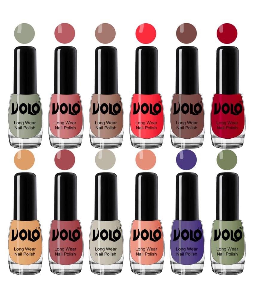     			VOLO True Wear High Gloss Impresso Nail Polish Sets of 12  Multi Glossy 60 mL
