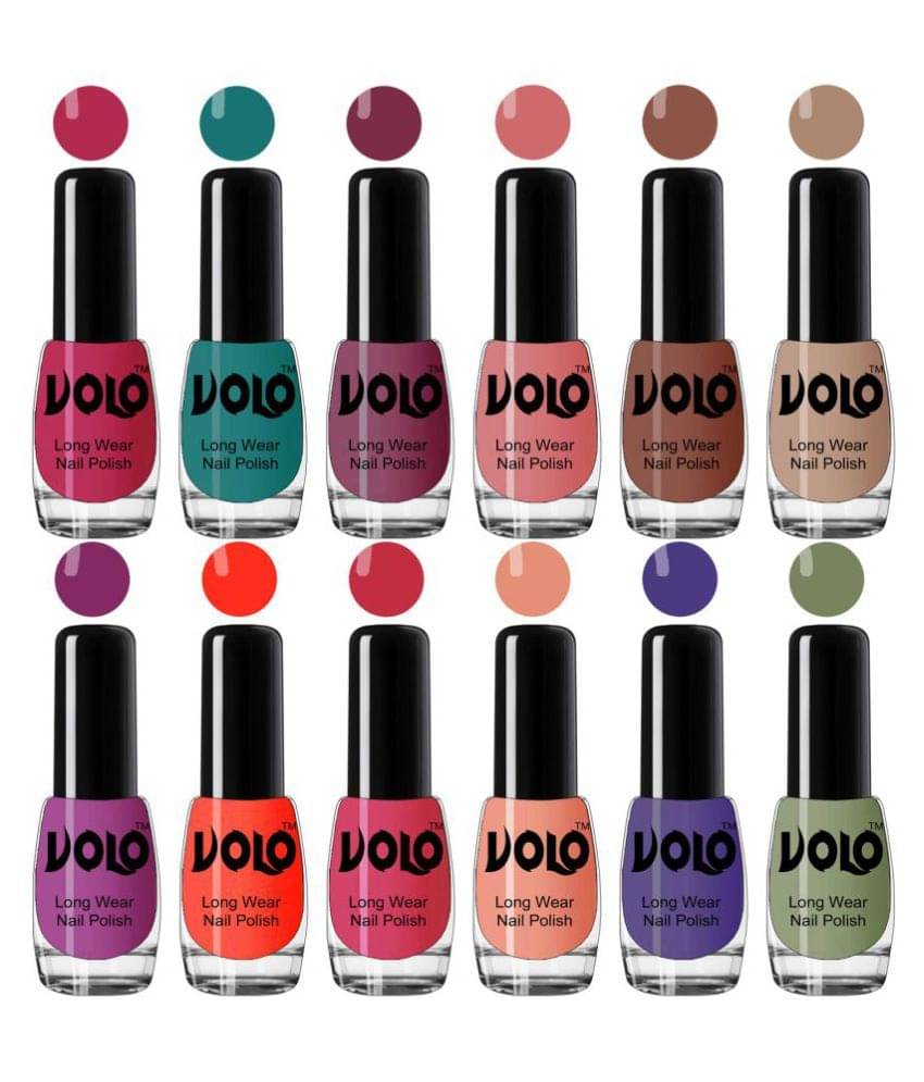     			VOLO True Wear High Gloss Impresso Nail Polish Sets of 12  Multi Glossy 60 mL