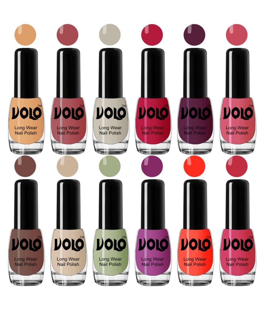     			VOLO True Wear High Gloss Impresso Nail Polish Sets of 12  Multi Glossy 60 mL