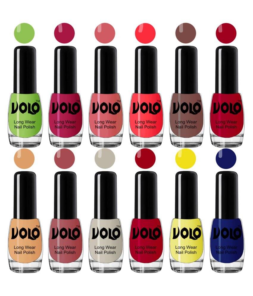     			VOLO True Wear High Gloss Impresso Nail Polish Sets of 12  Multi Glossy 60 mL