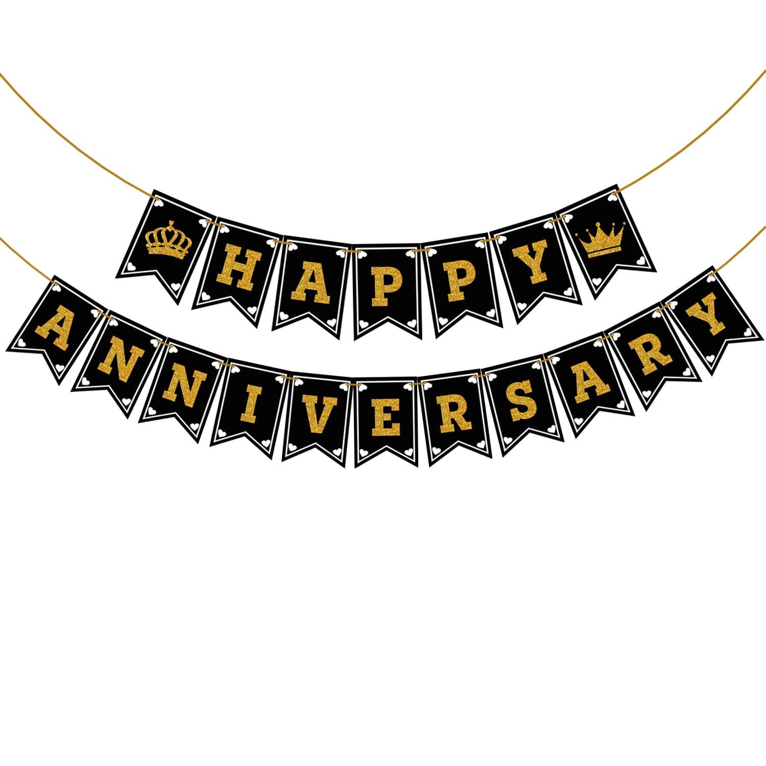     			ZYOZI Happy Anniversary Banner for Anniversary Decoration(18 Card) Pack of one