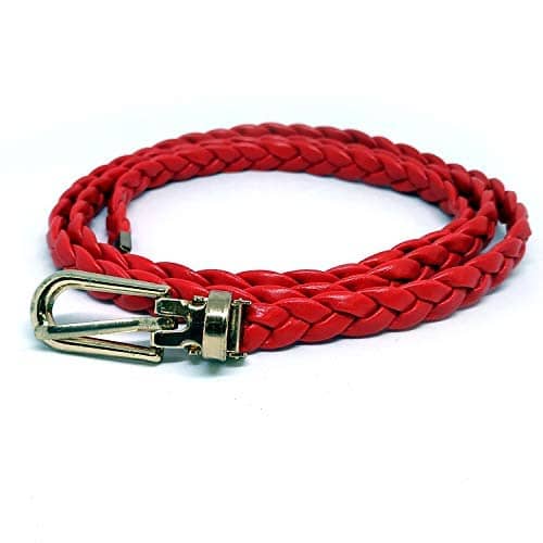 Liv Red Leather Casual Belt