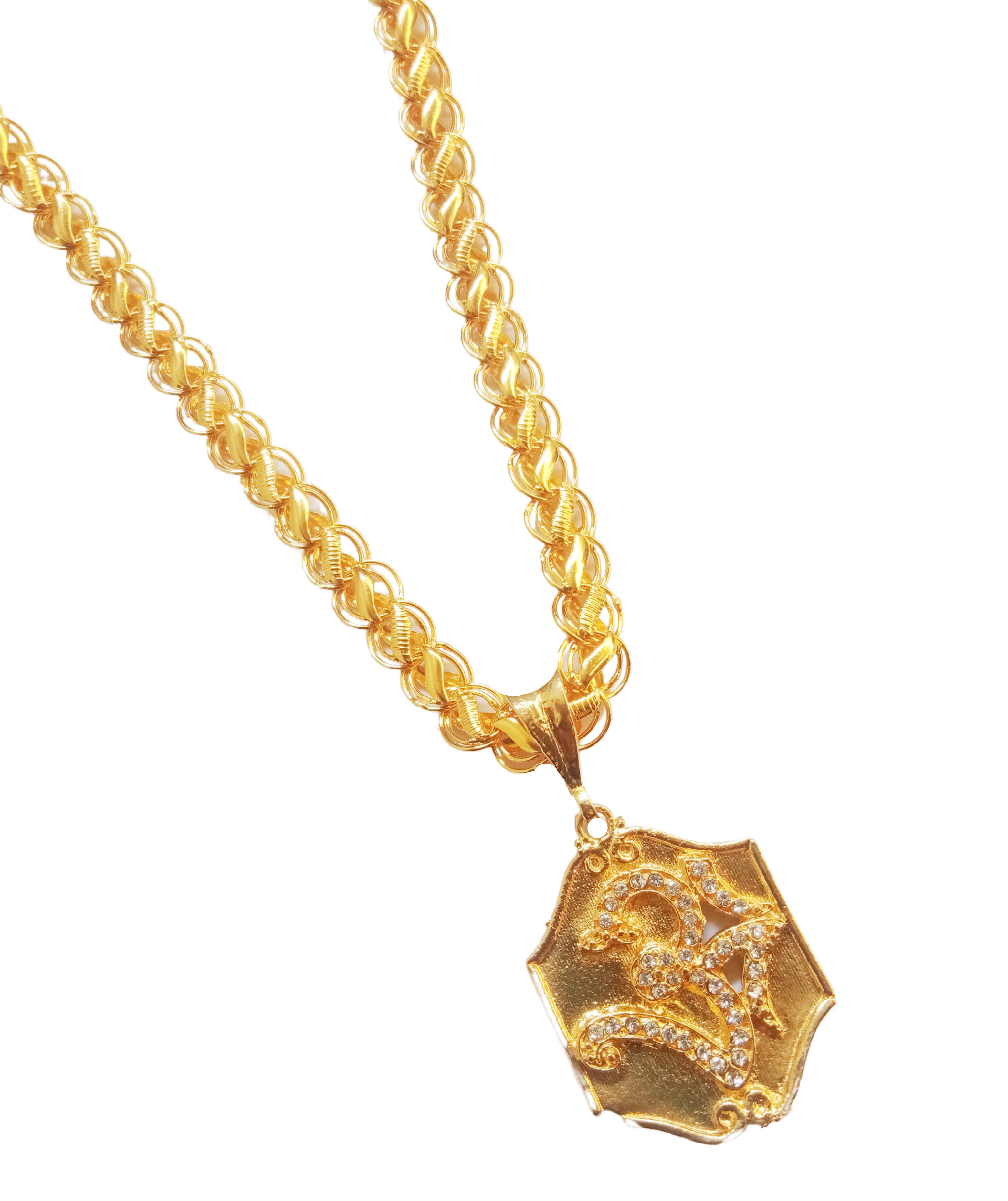 KRIMO GOLD PLATED PENDANT AND CHAIN FOR MEN OR BOYS-100364