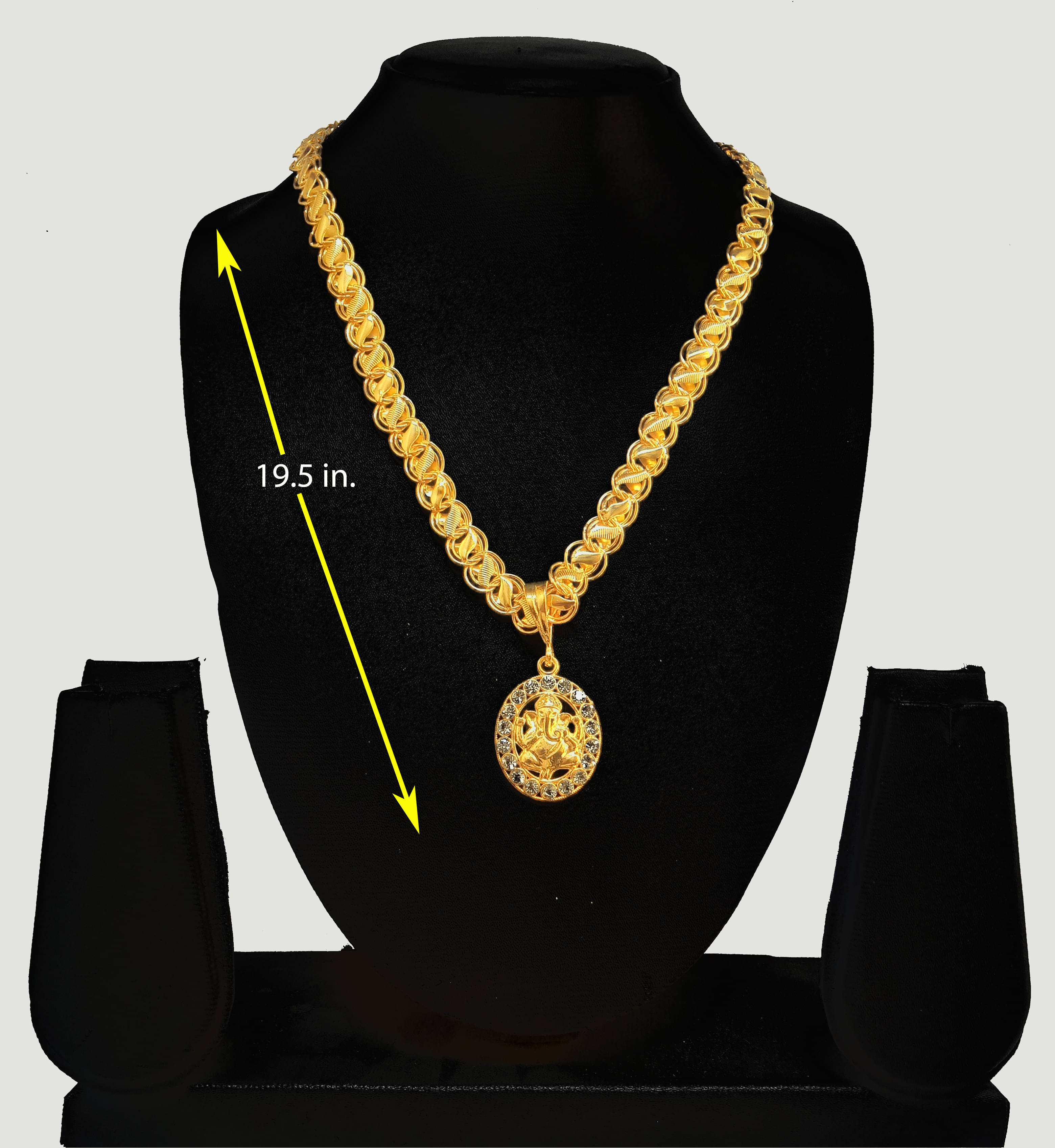     			KRIMO GOLD PLATED PENDANT AND CHAIN FOR MEN OR BOYS-100365