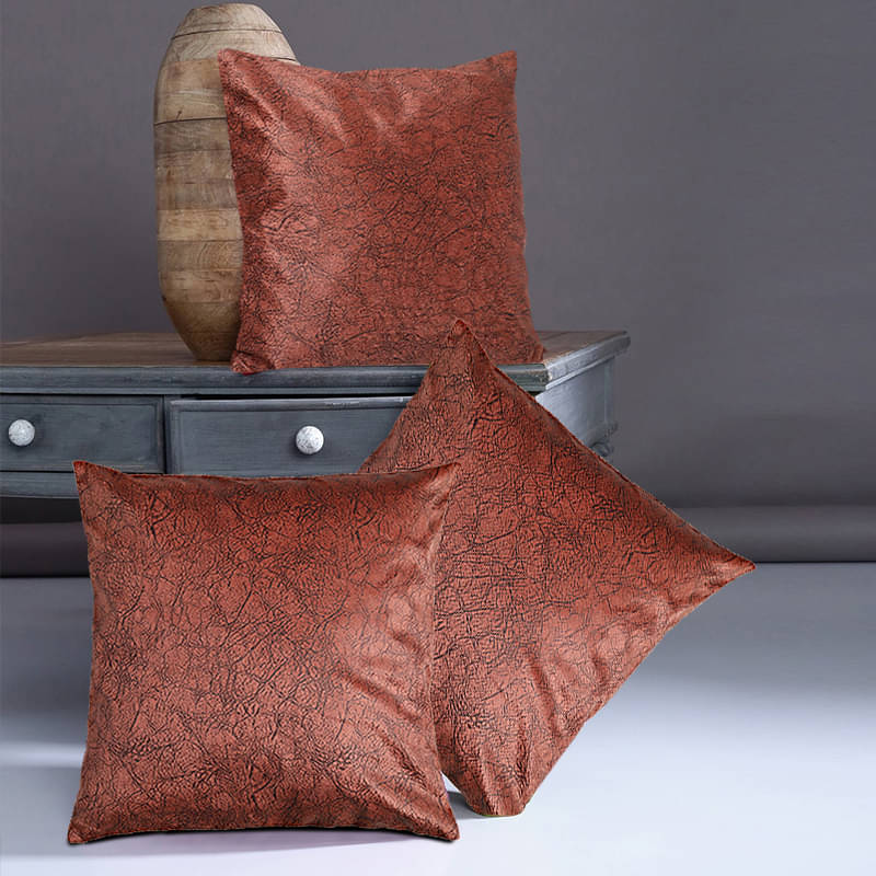 Veronica Deco Set of 3 Poly Cotton Cushion Covers 40X40 cm (16X16) Veronica Deco Set of 3 Poly Cotton Cushion Covers 40X40 cm (16X16)
