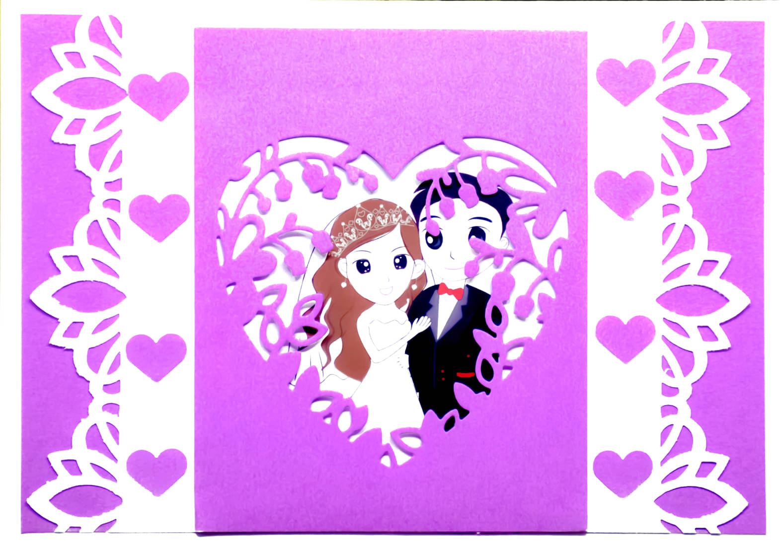     			AanyaCentric Handmade Purple Greeting Card for Husband Wife Boyfriend Girlfriend Lover