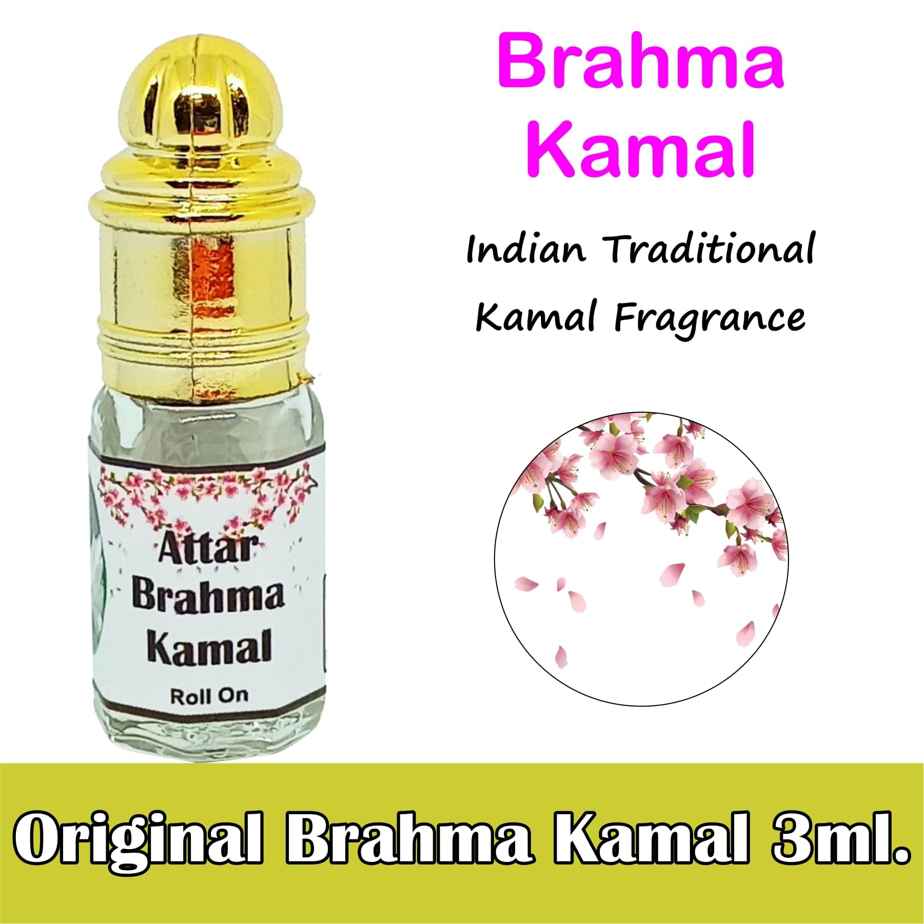     			INDRA SUGANDH BHANDAR - Blue Lotus Brahma Kamal Attar For Men & Women 3ml Pack Of 1