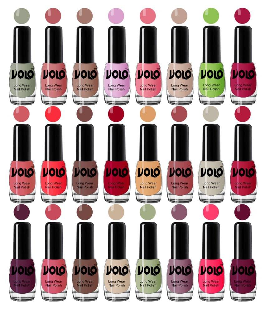     			VOLO Professional Brush  Set of 24 Pcs  Nail Polish Infinite Shine Combo Multi Glossy 120 mL