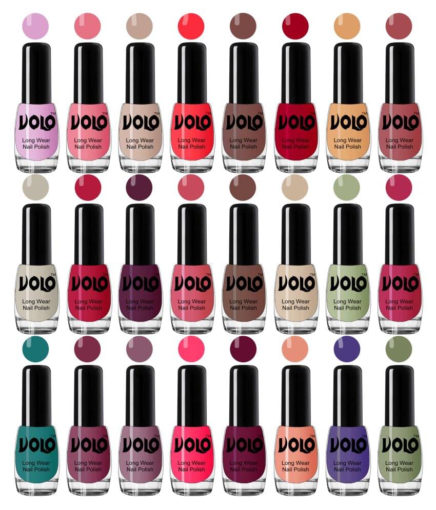 VOLO Professional Brush Set of 24 Pcs Nail Polish Infinite Shine Combo Multi Glossy 120 mL VOLO Professional Brush Set of 24 Pcs Nail Polish Infinite Shine Combo Multi Glossy 120 mL