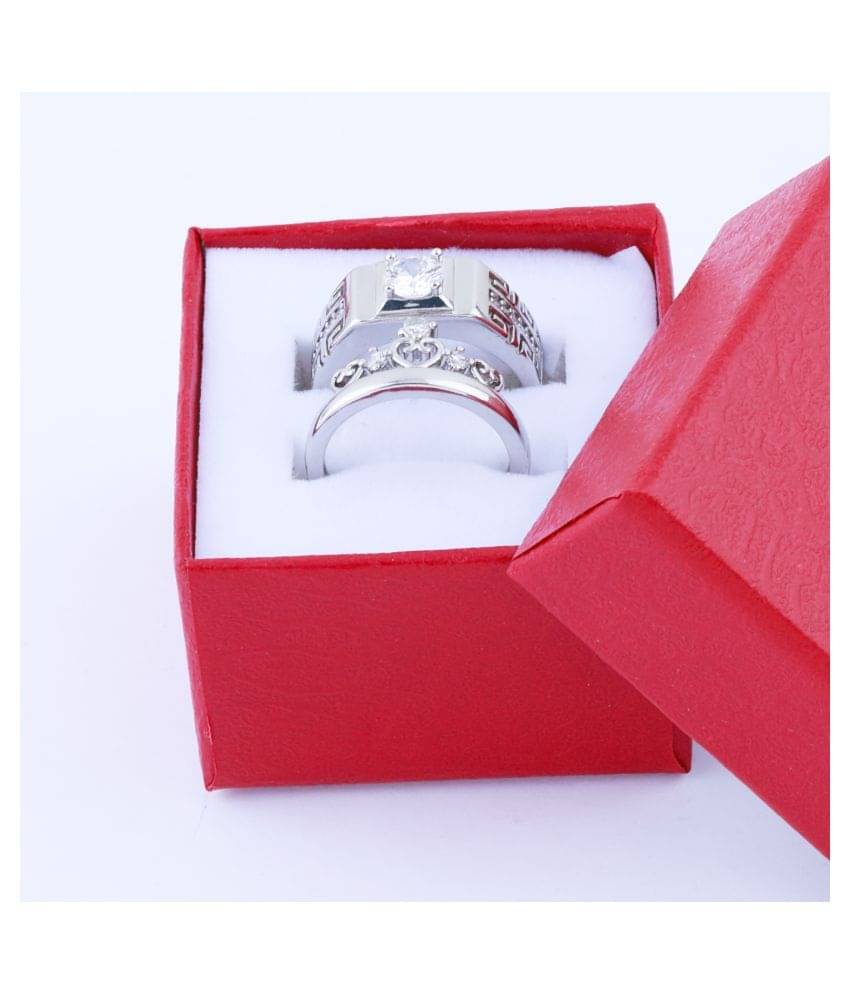     			ShreejiHuf - Silver Rings Combo (Pack of 1)