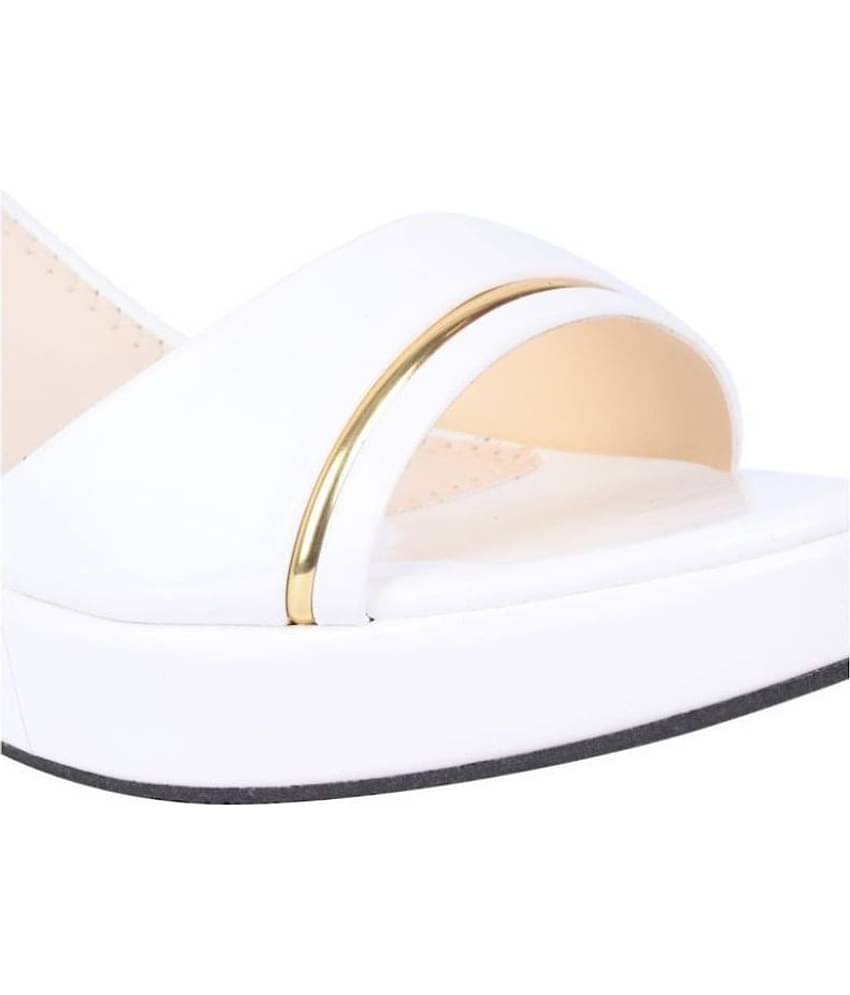 Feel It - White Women's Wedges Heels