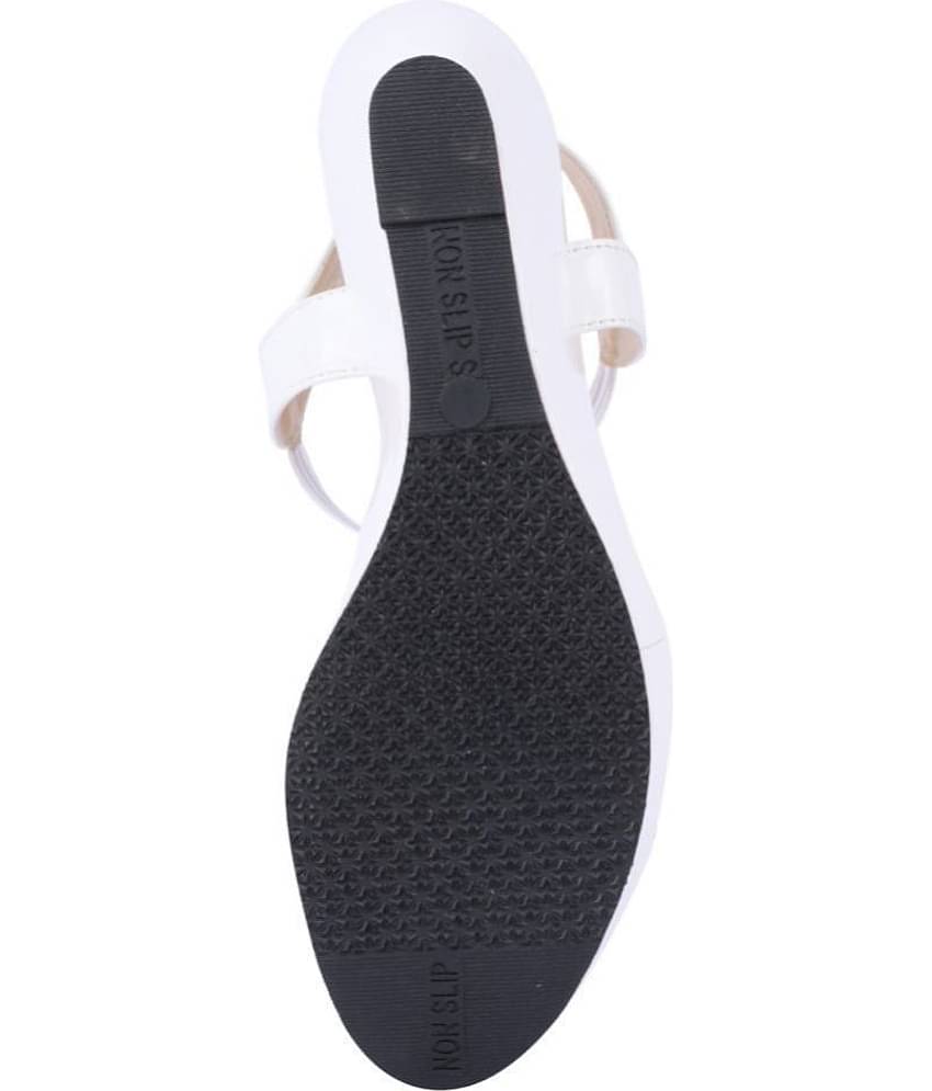 Feel It - White Women's Wedges Heels