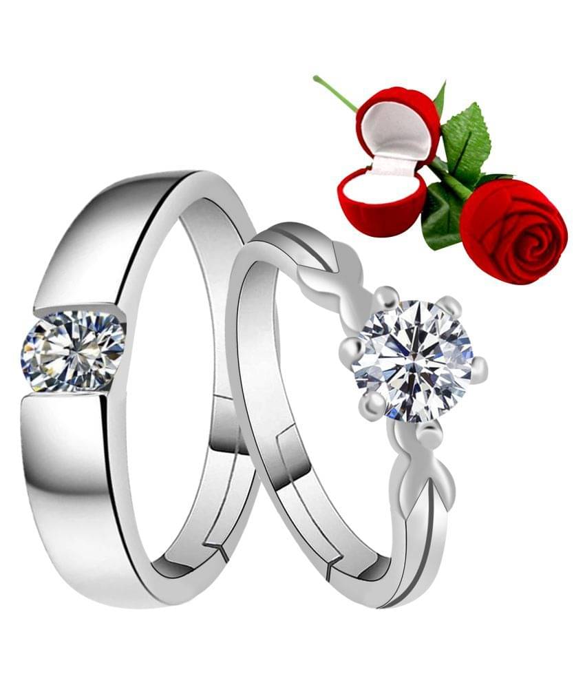 ShreejiHuf - Silver Couple Ring (Pack of 1)     			ShreejiHuf - Silver Couple Ring (Pack of 1)