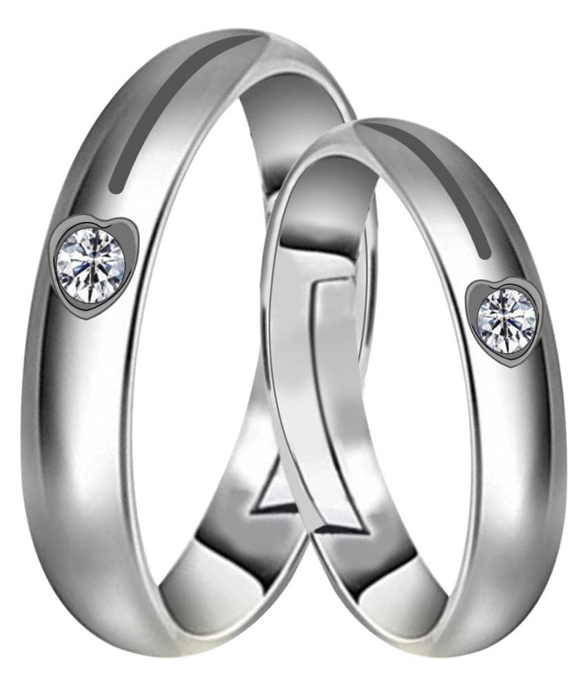 Silverplated Elegant Solitaire His And Her Adjustable proposal couple Ring For Men and Women Jewellery Silverplated Elegant Solitaire His And Her Adjustable proposal couple Ring For Men and Women Jewellery