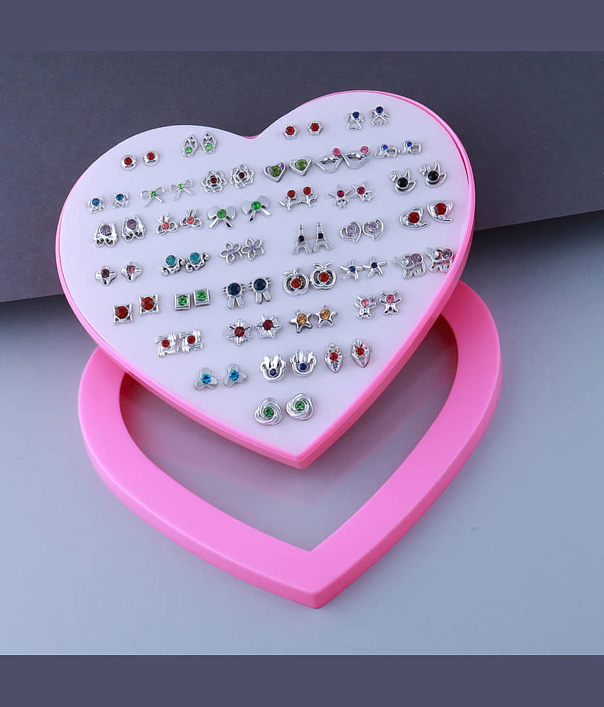 Stud Earring Golden look Cute Earring Set of 36 Earrings for Women… - Earrings | Buy online on ZillyBuy