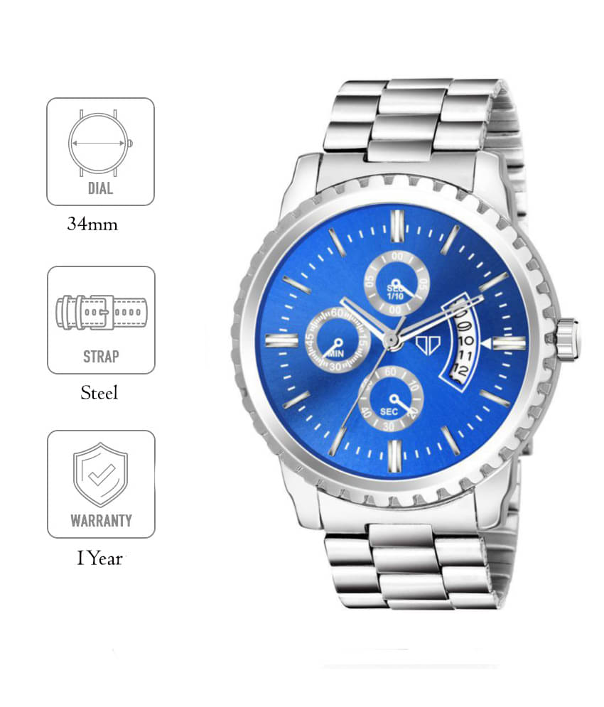     			Walrus Artificial Chrono Stainless Steel Non-Functional Chronograph Men's Watch