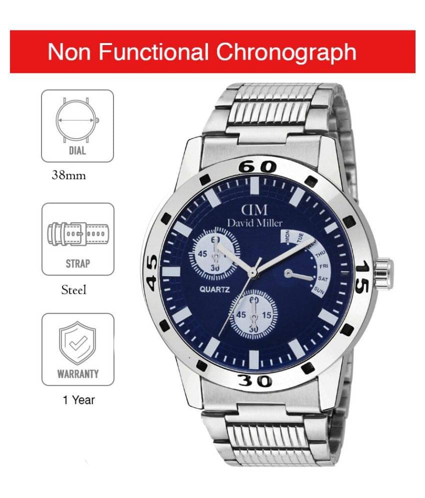     			David Miller DMRCM39 Stainless Steel Non-Functional Chronograph Men's Watch