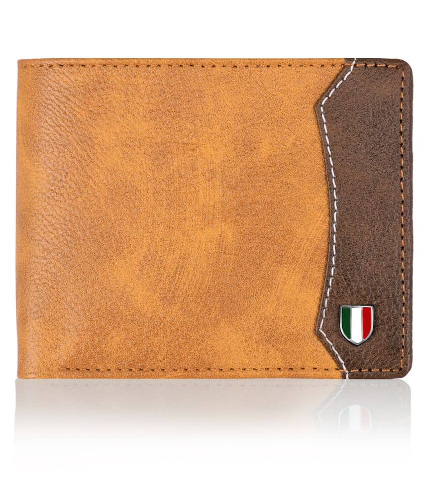 GIOVANNY - Tan Faux Leather Men's Regular Wallet ( Pack of 1 ) - Handbags | Buy online on ZillyBuy