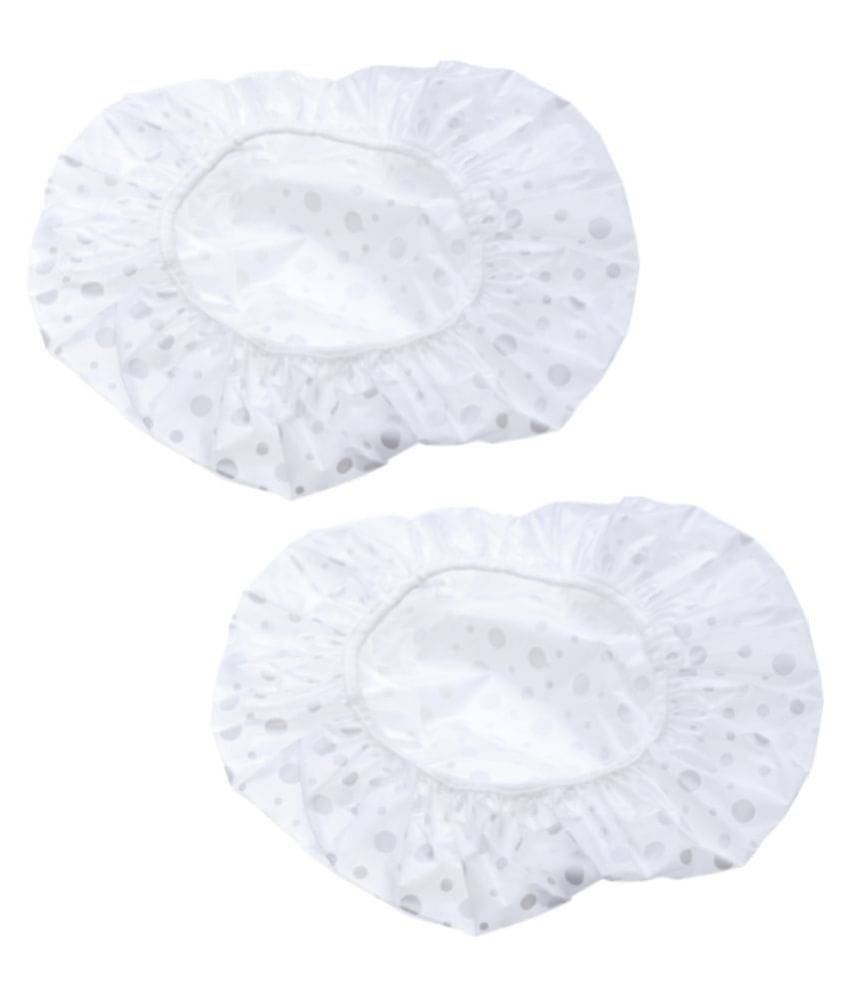Gubb Shower Caps Reusable For Women & Men Free Size 2 Shower Cap White Pack of 2     			Gubb Shower Caps Reusable For Women & Men Free Size 2 Shower Cap White Pack of 2