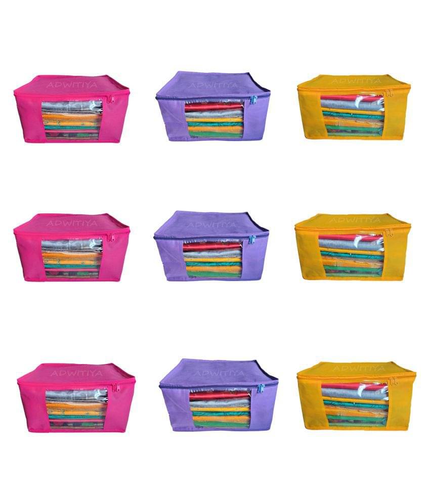     			ADWITIYA Multi Saree Covers - 9 Pcs
