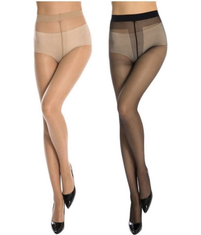 HF LUMEN - Multicolor Nylon Women's Full length Stockings ( Pack of 2 ) - Socks | Buy online on ZillyBuy