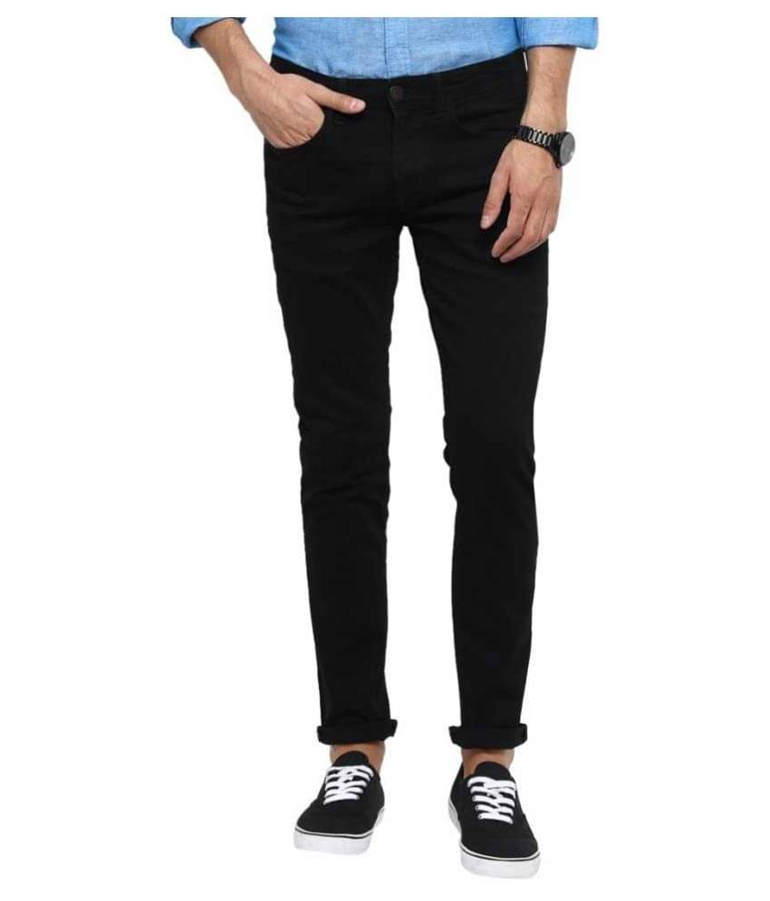 Hopewell Slim Fit Solid Men's Jeans - Black ( Pack of 1 ) Hopewell Slim Fit Solid Men's Jeans - Black ( Pack of 1 )