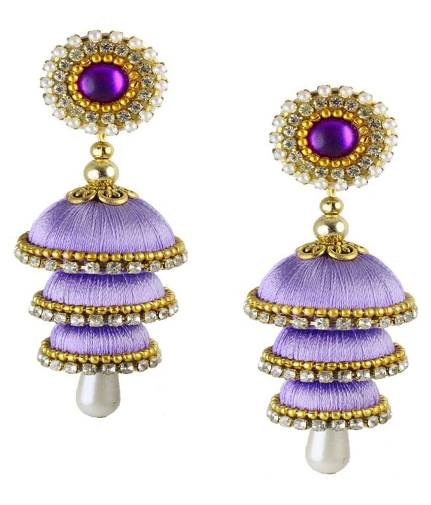 Long Three Step Silk Thread Jhumka Earrings For Women & Girls Silk Dori Jhumki Earring Beads Silk Dori Jhumki Earring Long Three Step Silk Thread Jhumka Earrings For Women & Girls Silk Dori Jhumki Earring Beads Silk Dori Jhumki Earring