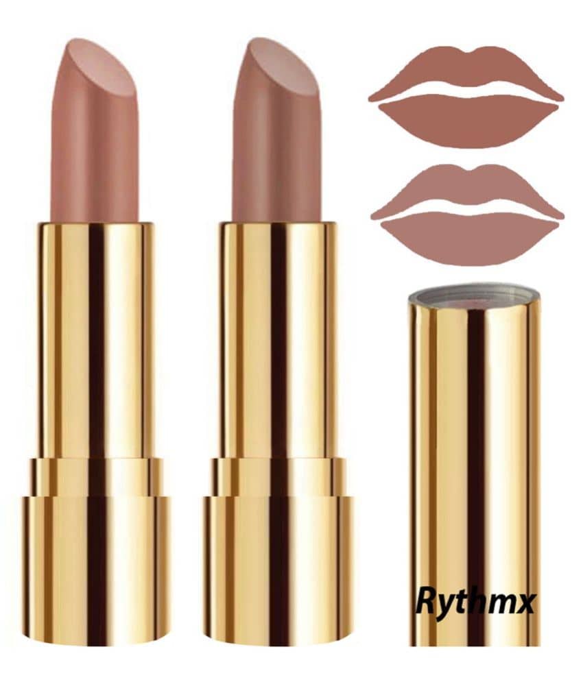 Rythmx Nude,Nude Matte Creme Lipstick Long Stay on Lips Multi Pack of 2 8 g