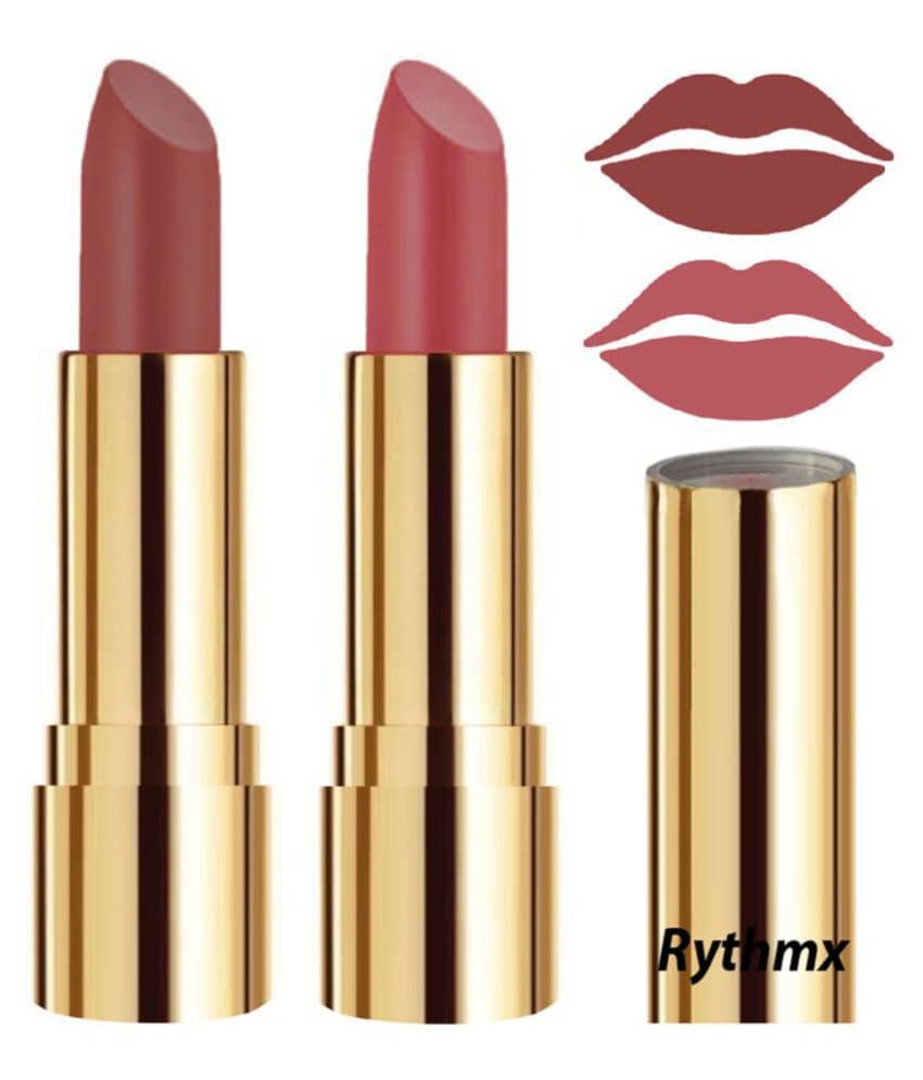 Rythmx Nude,Nude Matte Creme Lipstick Long Stay on Lips Multi Pack of 2 8 g