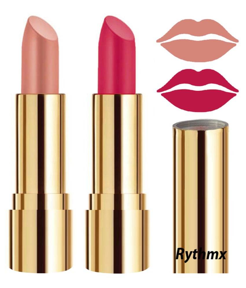     			Rythmx Peach,Pink Matte Creme Lipstick Long Stay on Lips Multi Pack of 2 8 g