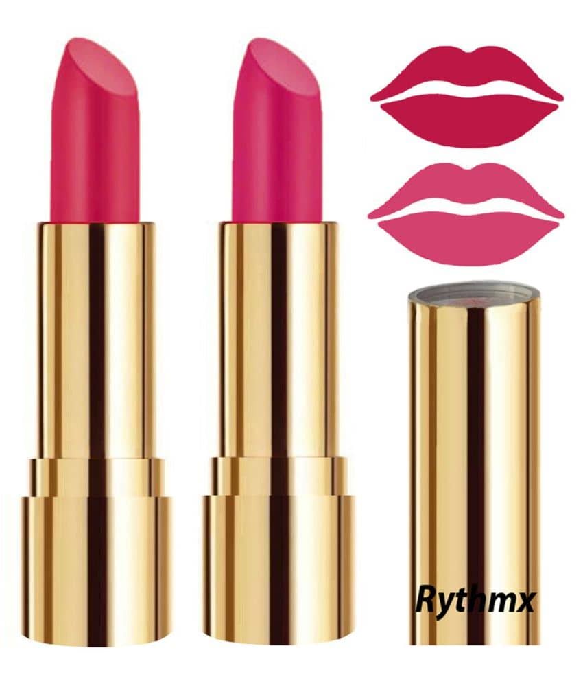 Rythmx Pink,Purple Matte Creme Lipstick Long Stay on Lips Multi Pack of 2 8 g
