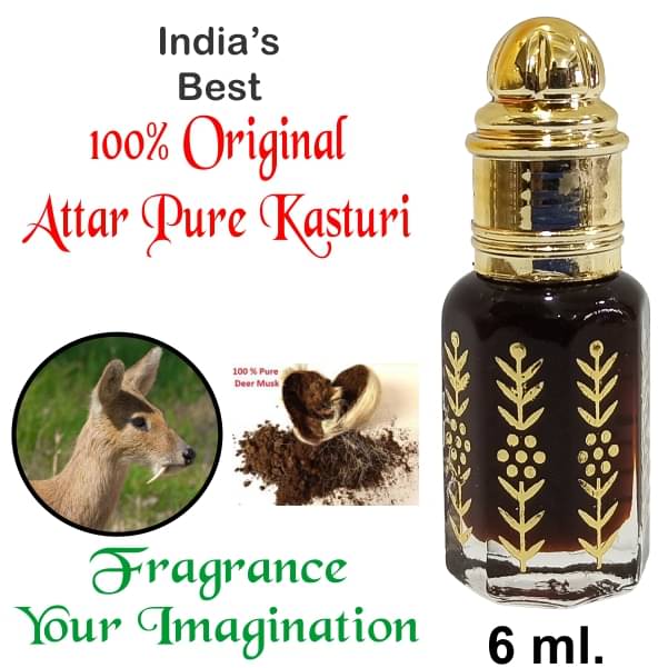     			INDRA SUGANDH BHANDAR - Natural Series 100% Pure Kasturi Oil Attar For Men & Women 6ml Pack Of 1