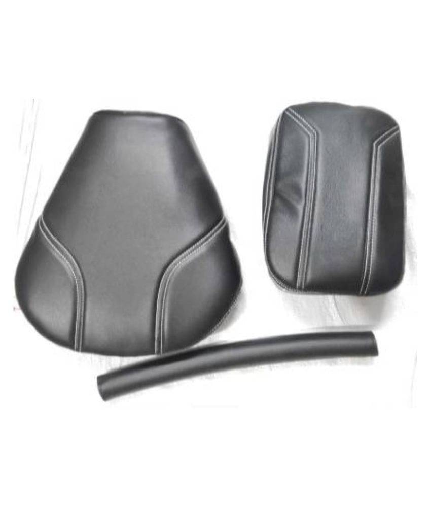 PURE BIKING Seat Cover Fancy Black + Back Rest Foam Combo For Royal Infield Classic , Classic Chrome , Classic Desert Storm PURE BIKING Seat Cover Fancy Black + Back Rest Foam Combo For Royal Infield Classic , Classic Chrome , Classic Desert Storm