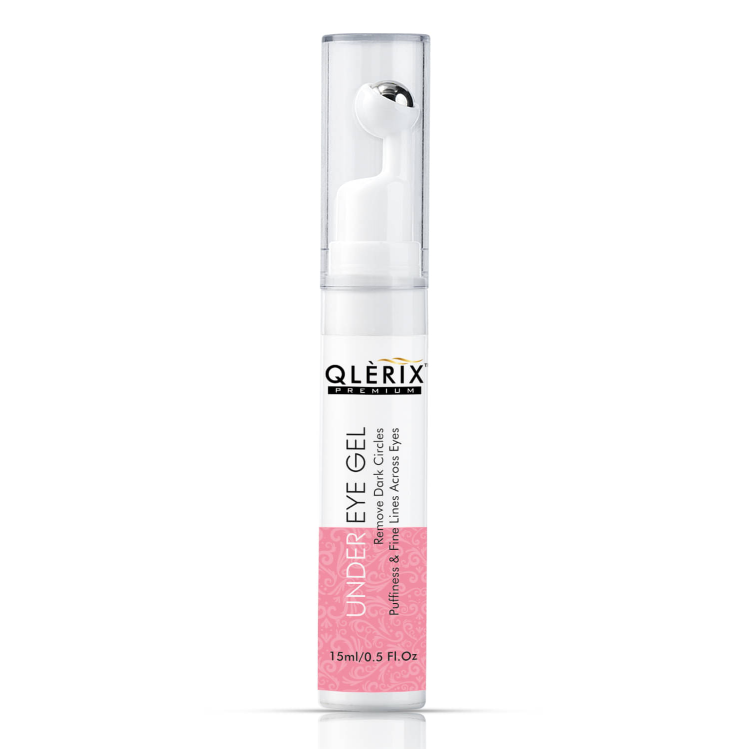     			QLERIX Premium Natural Under EYE Gel Cream with Massage Roller Which Reduce Dark Eye Roller 15 mL