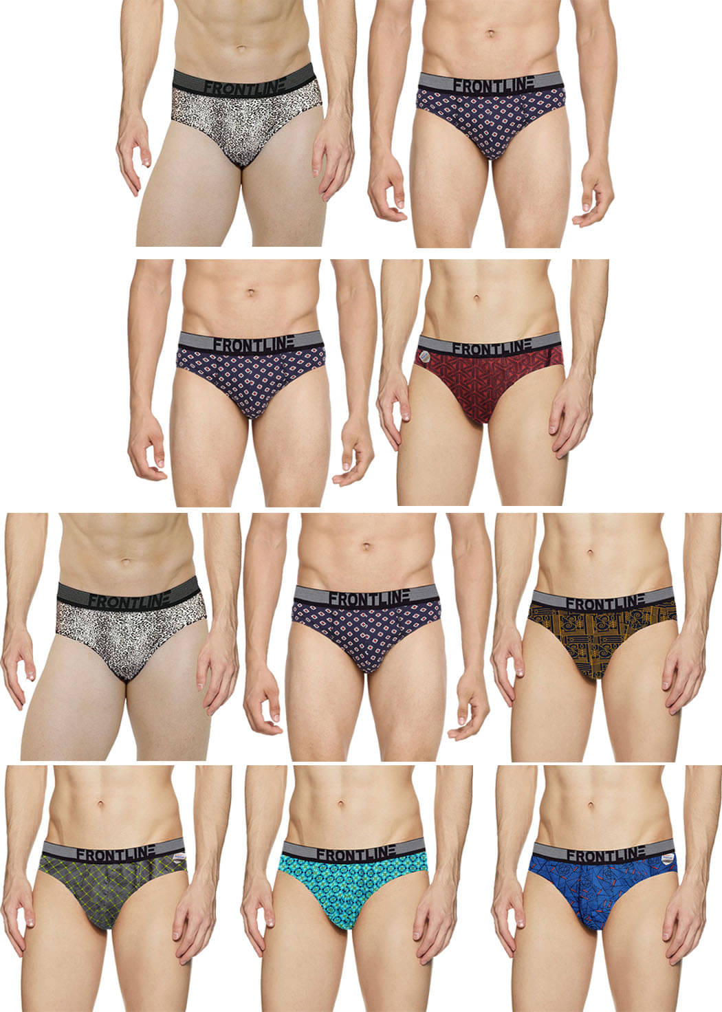 Rupa Frontline Multi Brief Pack of 10 Rupa Frontline Multi Brief Pack of 10