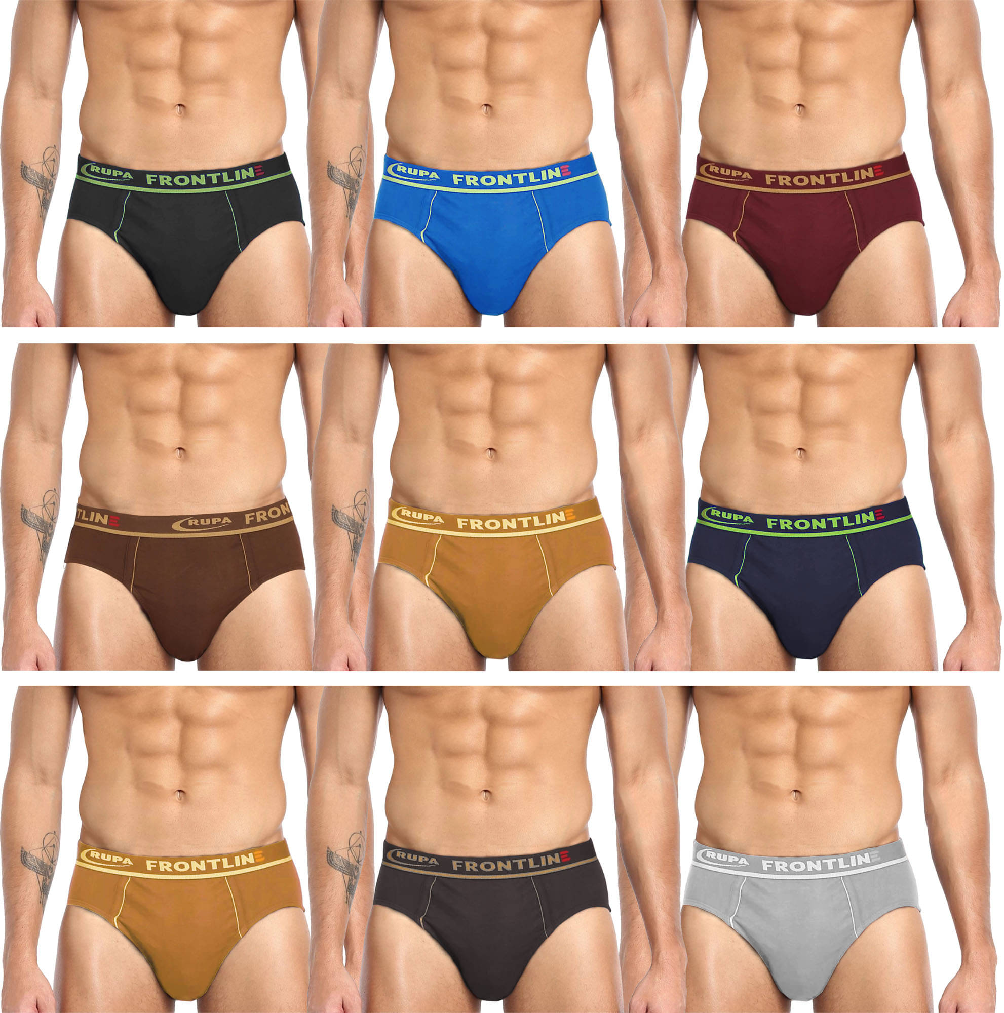 Rupa Frontline Multi Brief Pack of 9 Rupa Frontline Multi Brief Pack of 9