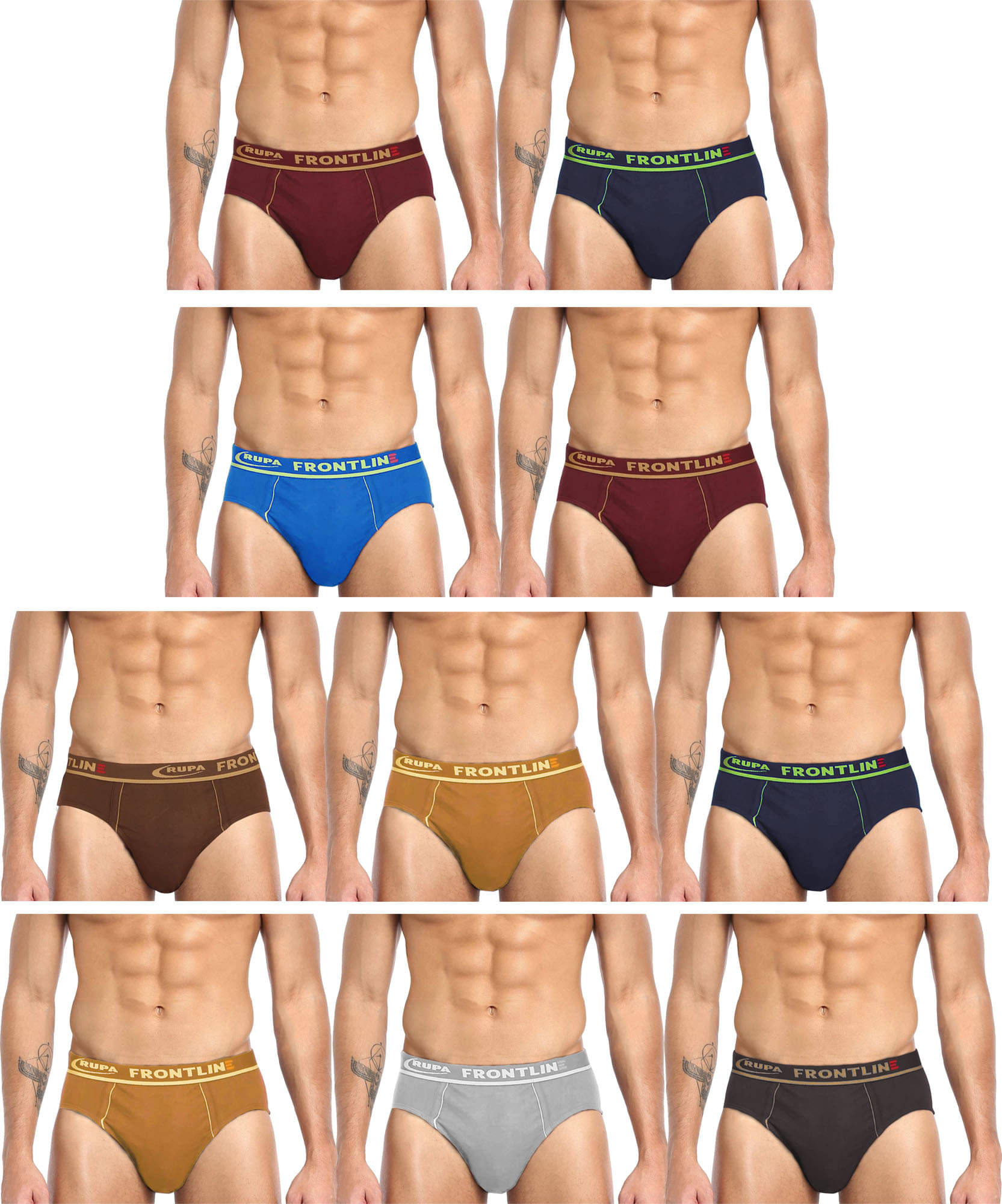 Rupa Frontline Multi Brief Pack of 10 Rupa Frontline Multi Brief Pack of 10