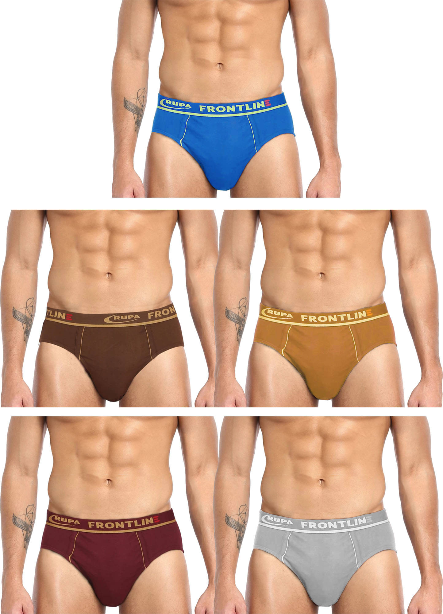 Rupa Frontline Multi Brief Pack of 5 Rupa Frontline Multi Brief Pack of 5