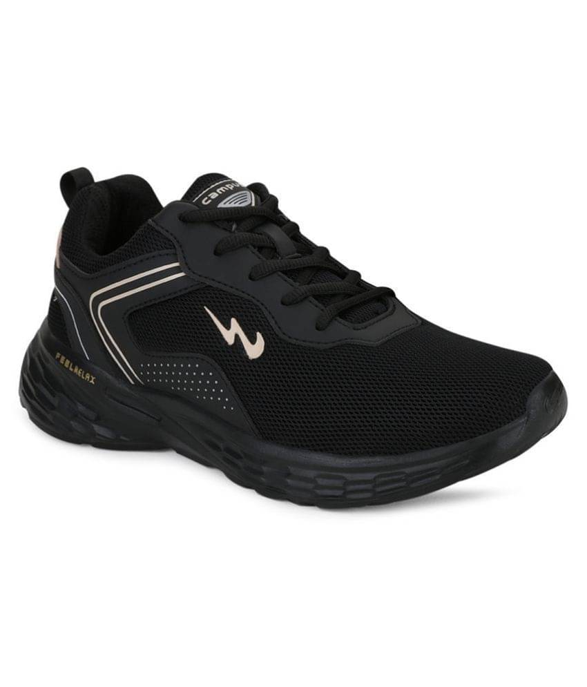    			Campus KOSMO PRO Black  Men's Sports Running Shoes