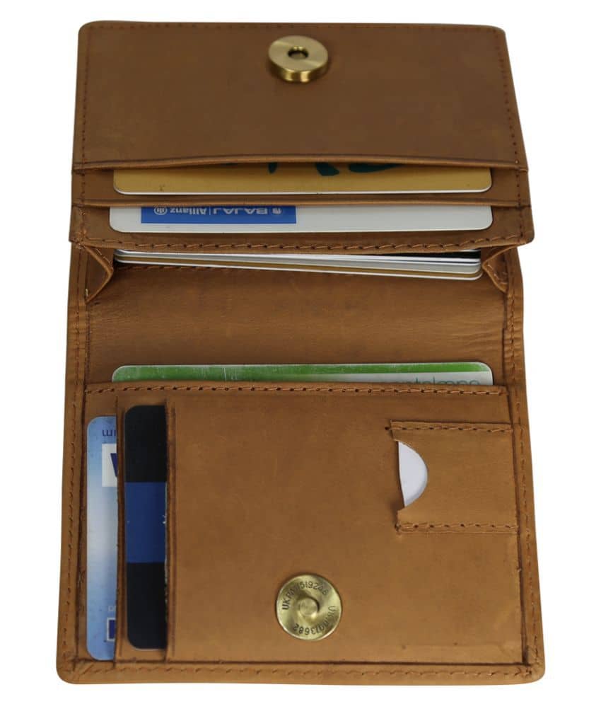 Style 98 Leather Khaki Fashion Short Wallet - Handbags | Buy online on ZillyBuy