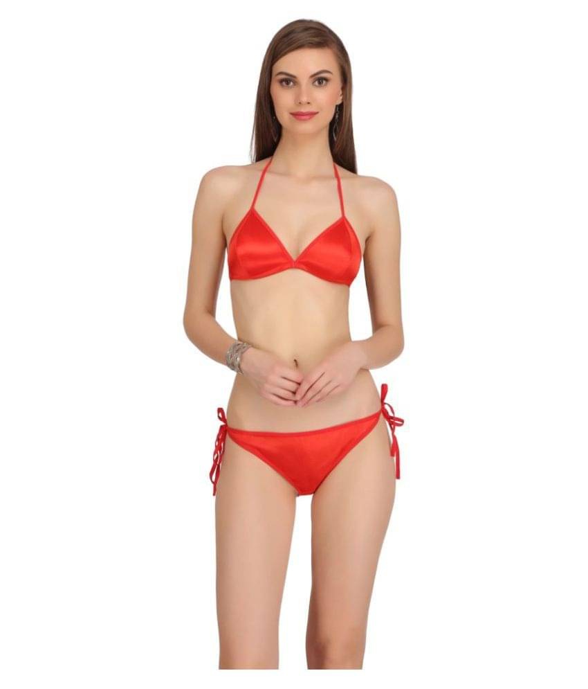 Celosia Satin Women's Bra & Panty Set ( Red ) Celosia Satin Women's Bra & Panty Set ( Red )