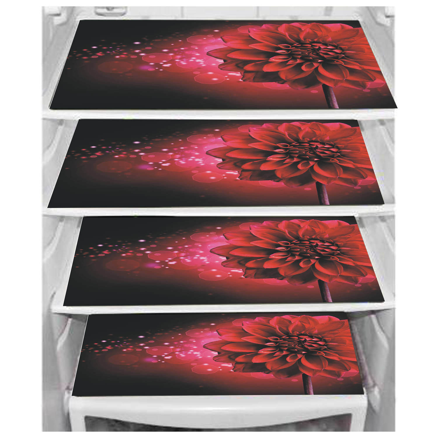 - Multicolor PVC Fridge Mats ( Pack of 4 ) - Multicolor PVC Fridge Mats ( Pack of 4 )