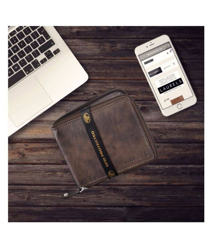 Laurels PU Brown Casual Regular Wallet - Handbags | Buy online on ZillyBuy